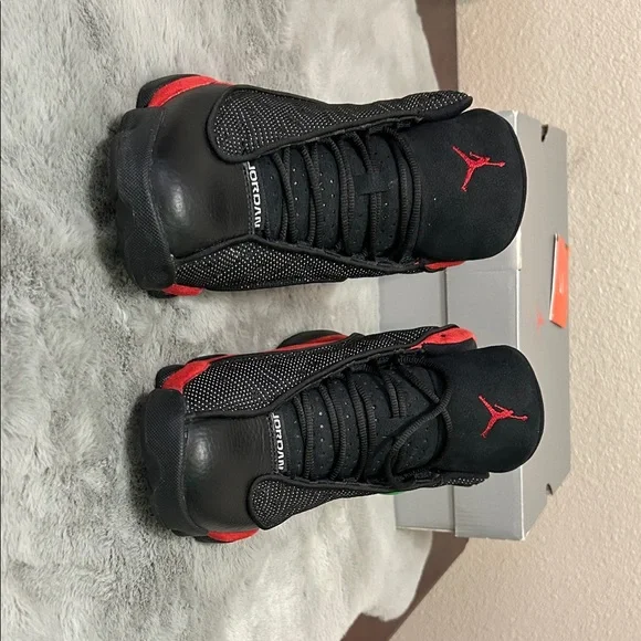 Nike Air Jordan 13 Black and Red Retro Sneakers - Picture 4 of 7